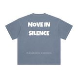 Move in Silence T-Shirt – First Edition – Grey Blue - Oversized