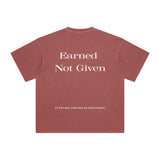 Earned Not Given T-Shirt – Legacy Edition – Brick Red - Oversized