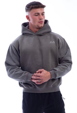 Move in Silence Fleece Boxy Hoodie – First Edition Grey -Oversized