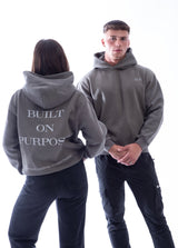 Built on Purpose Fleece Boxy Hoodie – First Edition Grey -Oversized