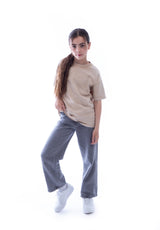 Fearless and Focused T-Shirt – Kids Edition – Light Brown - Oversized