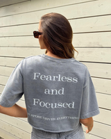 Fearless and Focused T-Shirt – Women’s Edition – Cropped - Grey