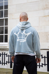 Legacy - Vintage Washed Cropped Hoodie - Blue