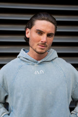 Legacy - Vintage Washed Cropped Hoodie - Blue