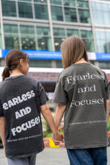 Fearless and Focused T-Shirt – Kids Edition – Washed Black - Oversized