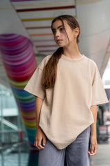 Fearless and Focused T-Shirt – Kids Edition – Light Brown - Oversized