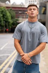 Move in Silence T-Shirt – First Edition – Grey Blue - Oversized