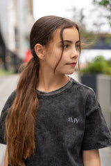 Fearless and Focused T-Shirt – Kids Edition – Washed Black - Oversized