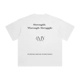 Strength Through Struggle T-Shirt – First Edition – White - Oversized