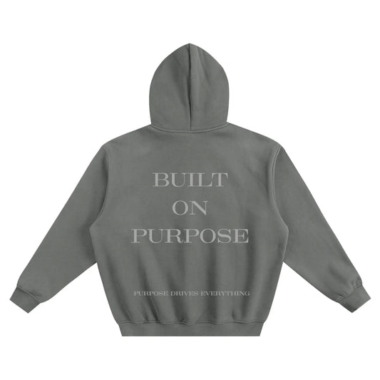 Built on Purpose Fleece Boxy Hoodie – First Edition Grey