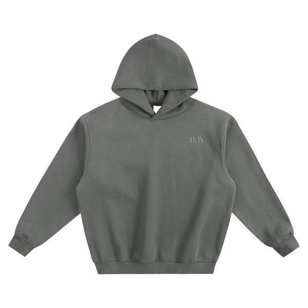 Move in Silence Fleece Boxy Hoodie – First Edition Grey -Oversized