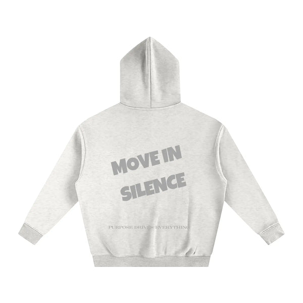Move in Silence Hoodie – Oat Grey - Oversized
