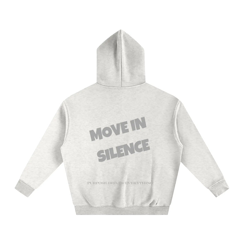 Move in Silence Hoodie – Oat Grey - Oversized