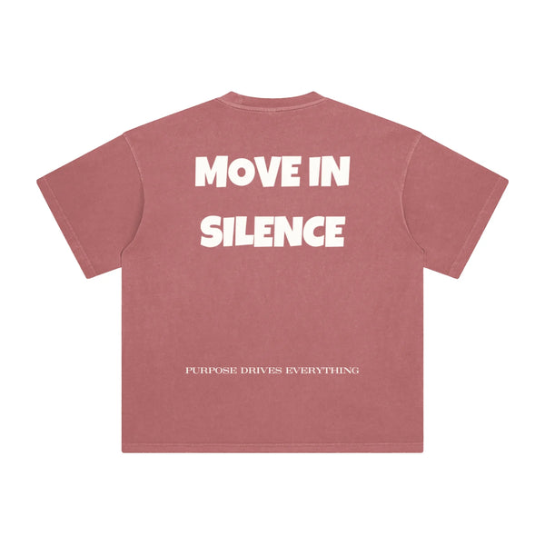 Move in Silence T-Shirt – First Edition – Brick Red - Oversized