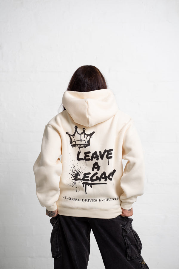 Leave a Legacy Boxy Hoodie – Cream Apricot
