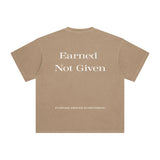 Earned Not Given T-Shirt – Legacy Edition – Stone Brown - Oversized