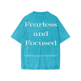 Fearless and Focused T-Shirt – Kids Edition – Light Blue - Oversized
