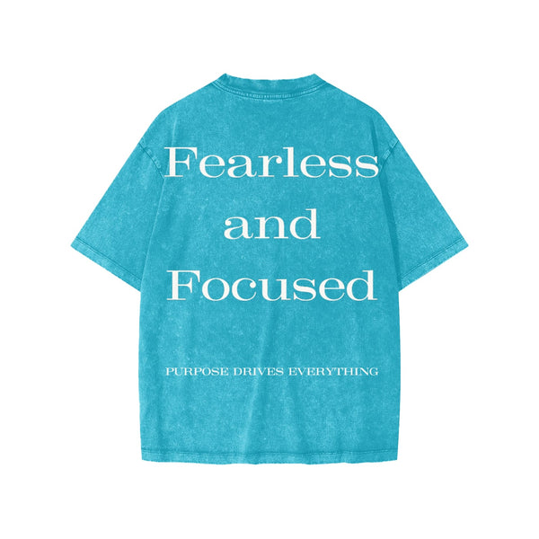Fearless and Focused T-Shirt – Kids Edition – Light Blue - Oversized