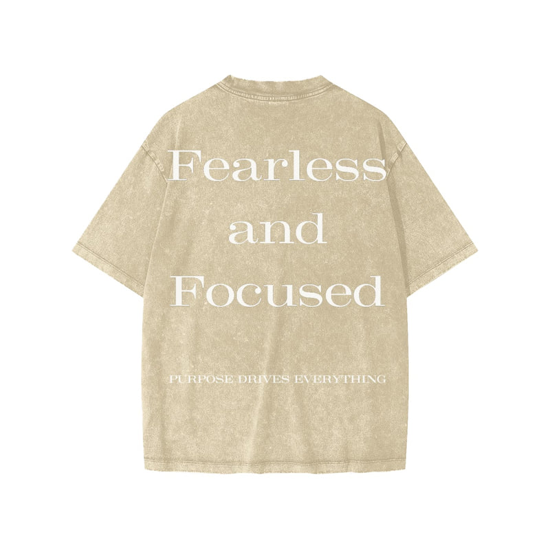 Fearless and Focused T-Shirt – Kids Edition – Light Brown - Oversized