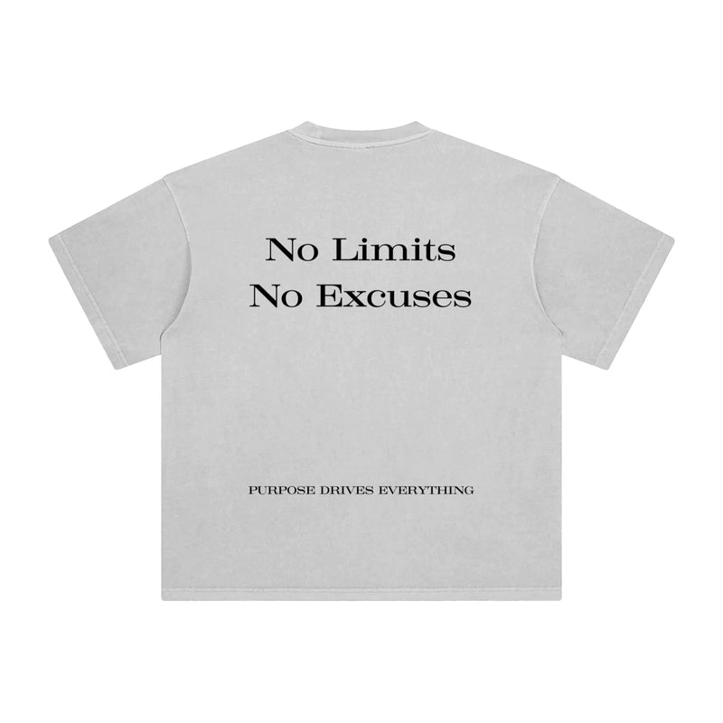No Limits, No Excuses T-Shirt – Legacy Edition - Ash Grey - Oversized