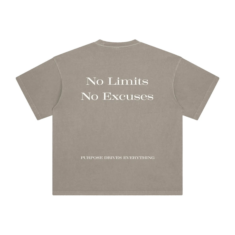 No Limits, No Excuses T-Shirt – Legacy Edition - Khaki - Oversized