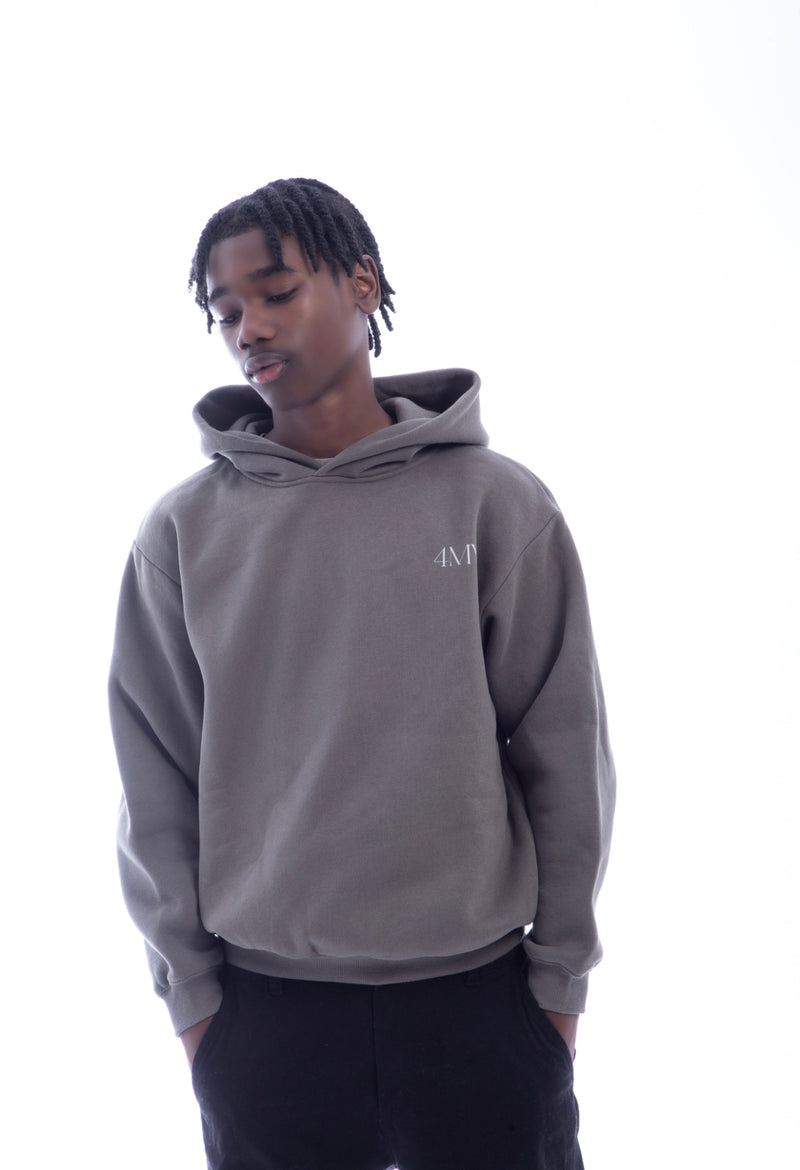 Move in Silence Fleece Boxy Hoodie – First Edition Grey -Oversized