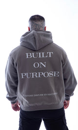 Built on Purpose Fleece Boxy Hoodie – First Edition Grey -Oversized