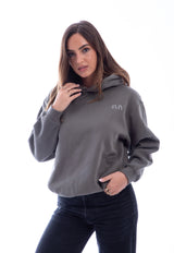 Built on Purpose Fleece Boxy Hoodie – First Edition Grey -Oversized