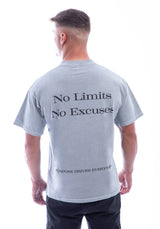 No Limits, No Excuses T-Shirt – Legacy Edition - Ash Grey - Oversized