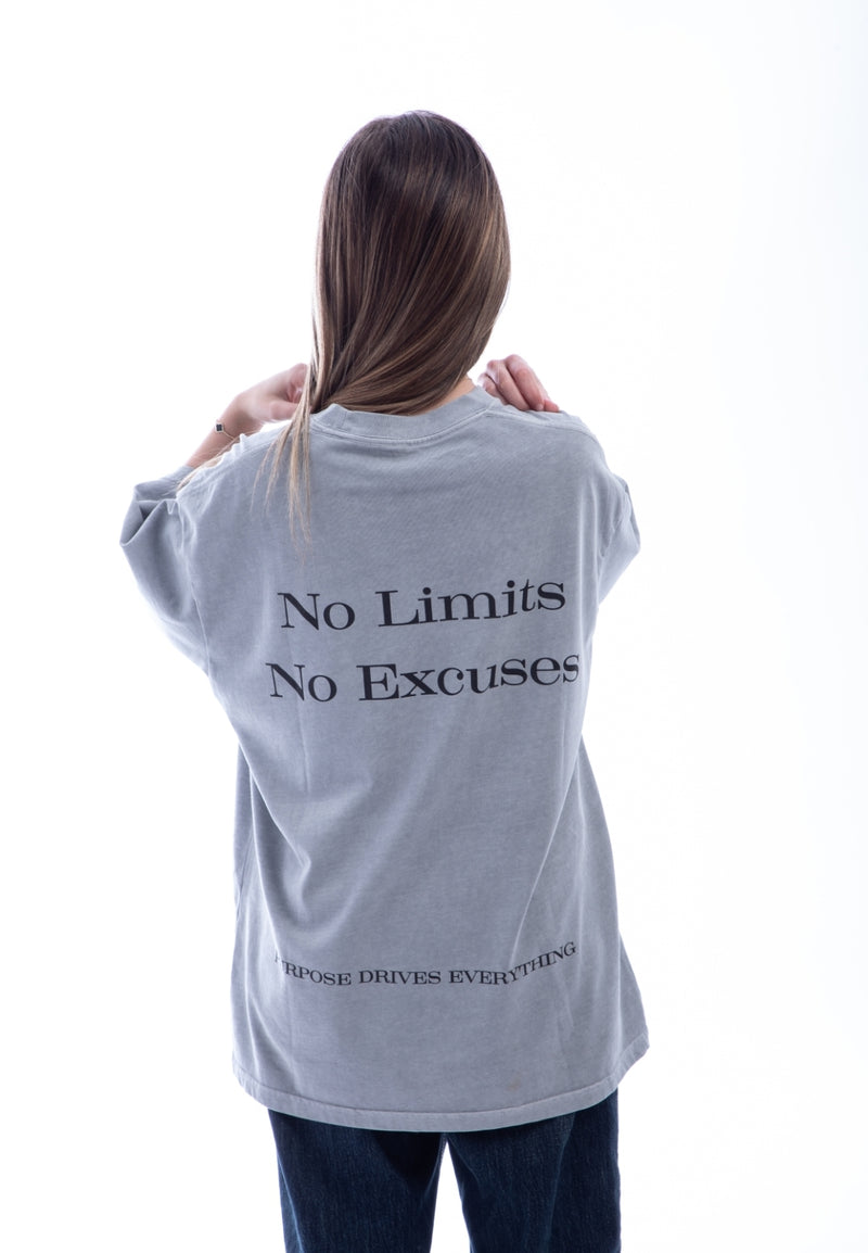 No Limits, No Excuses T-Shirt – Legacy Edition - Ash Grey - Oversized