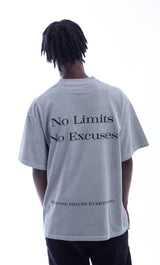 No Limits, No Excuses T-Shirt – Legacy Edition - Ash Grey - Oversized