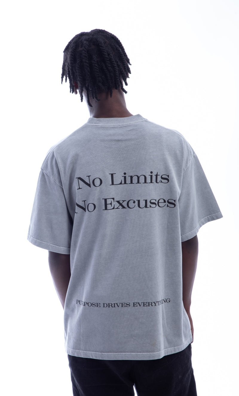 No Limits, No Excuses T-Shirt – Legacy Edition - Ash Grey - Oversized
