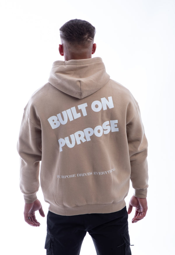 Built on Purpose Hoodie – First Edition Grey Apricot -Oversized