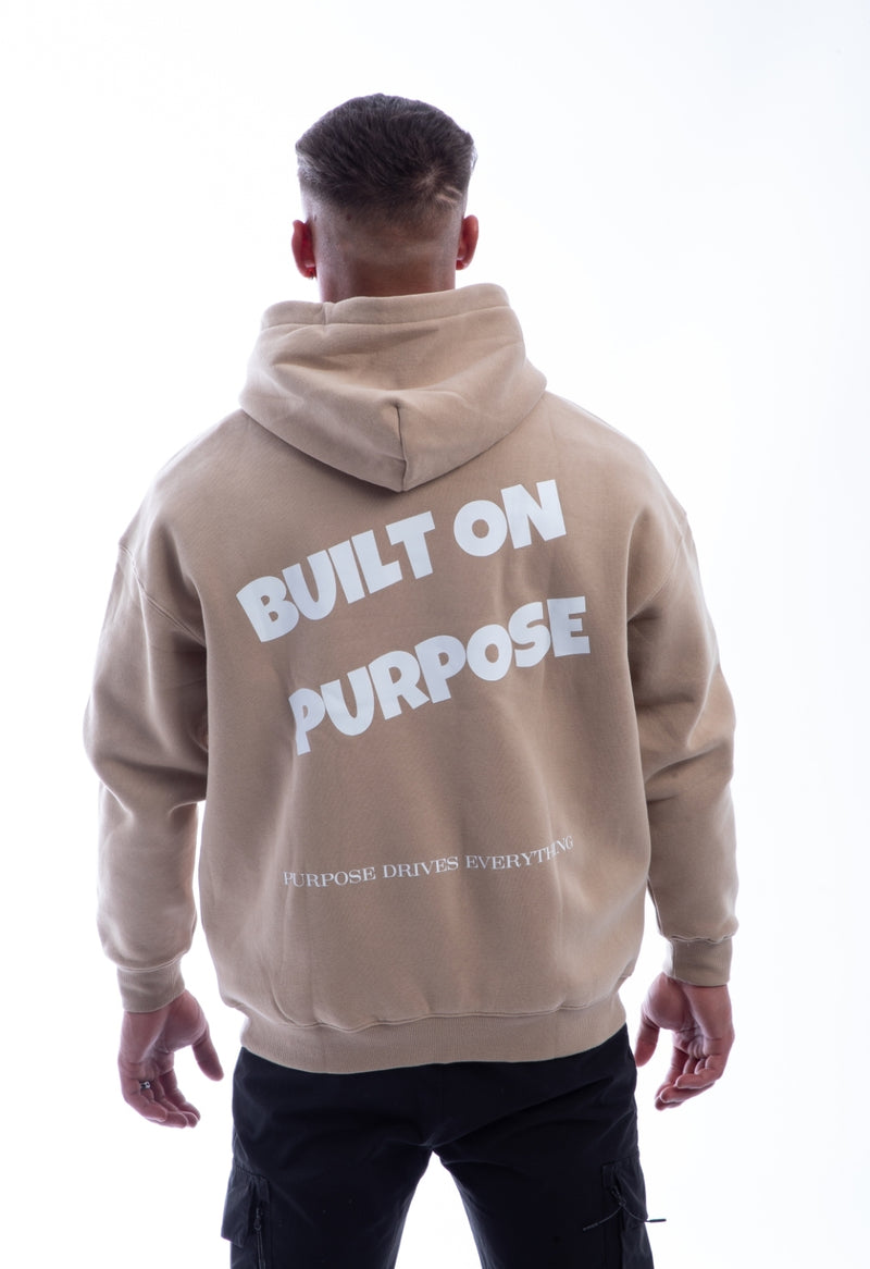 Built on Purpose Hoodie – First Edition Grey Apricot -Oversized
