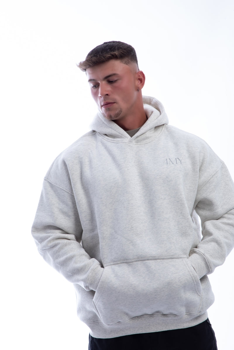 Move in Silence Hoodie – Oat Grey - Oversized