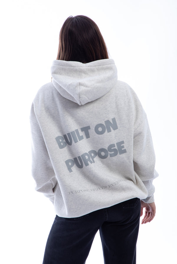 Built on Purpose Hoodie – Oat Grey - Oversized