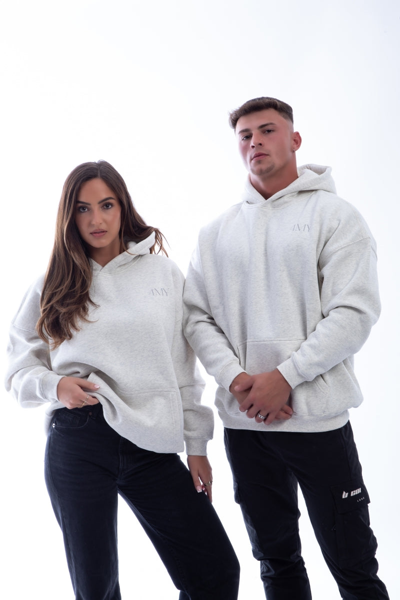 Move in Silence Hoodie – Oat Grey - Oversized