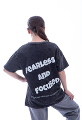 Fearless and Focused T-Shirt – Kids Edition – Washed Black - Oversized