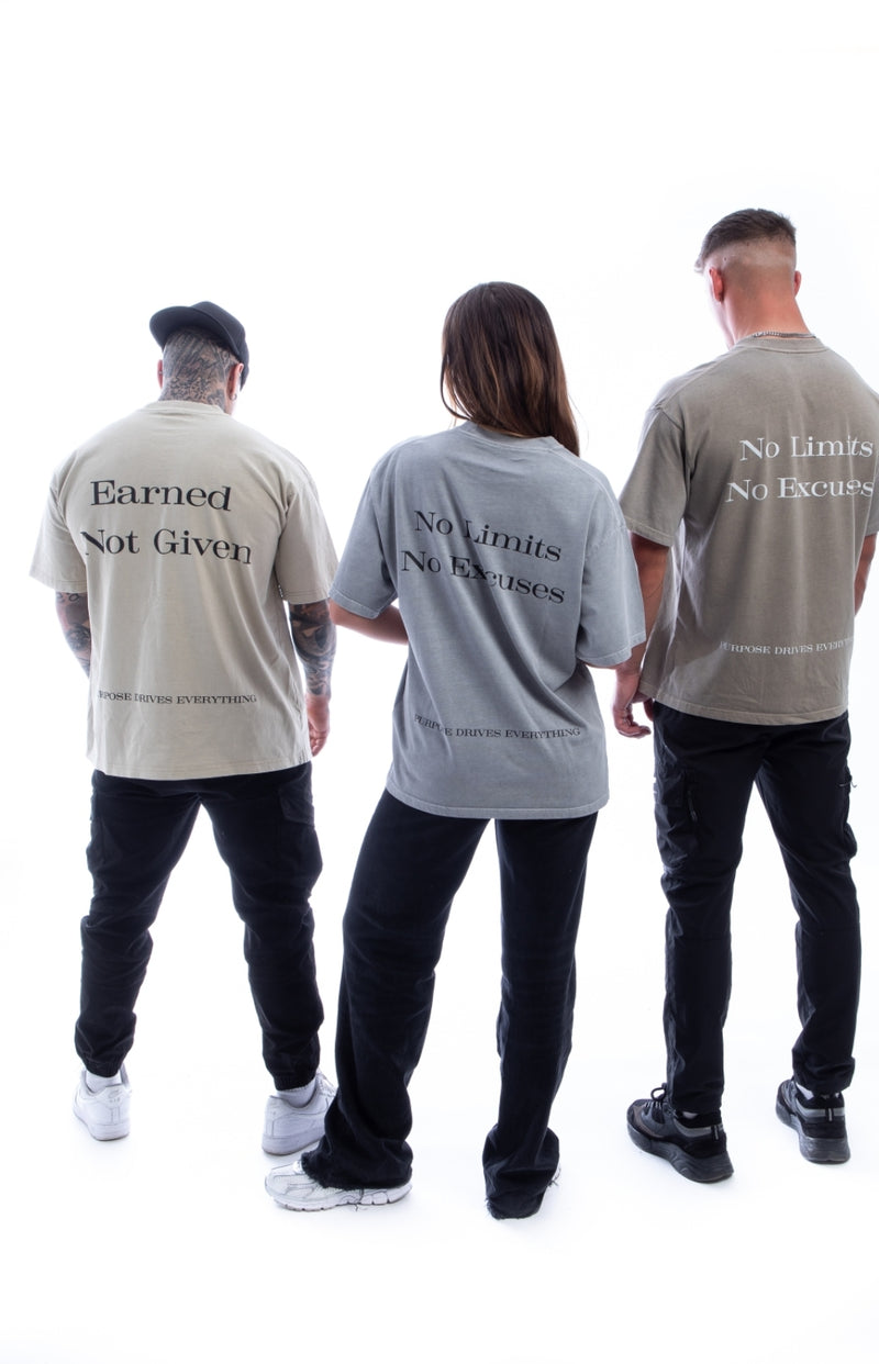 Earned Not Given T-Shirt – Legacy Edition – White Apricot - Oversized