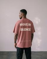 Move in Silence T-Shirt – First Edition – Brick Red - Oversized