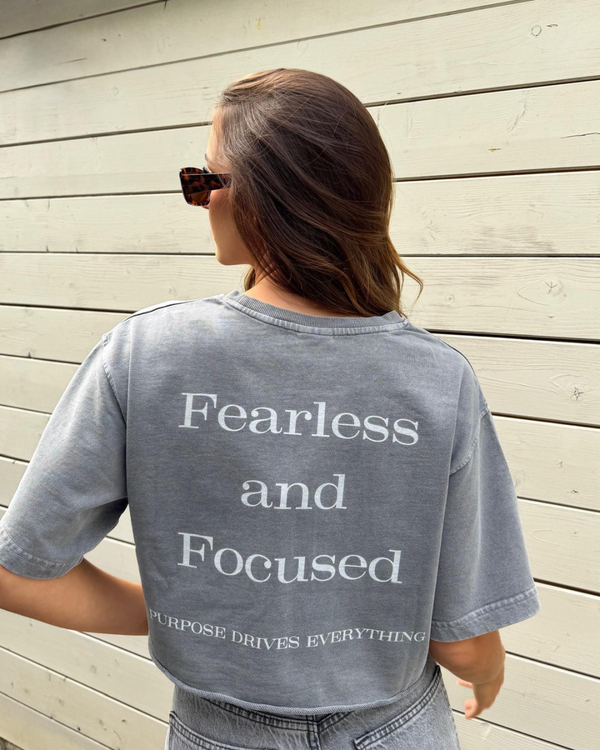 Fearless and Focused T-Shirt – Women’s Edition – Cropped - Grey