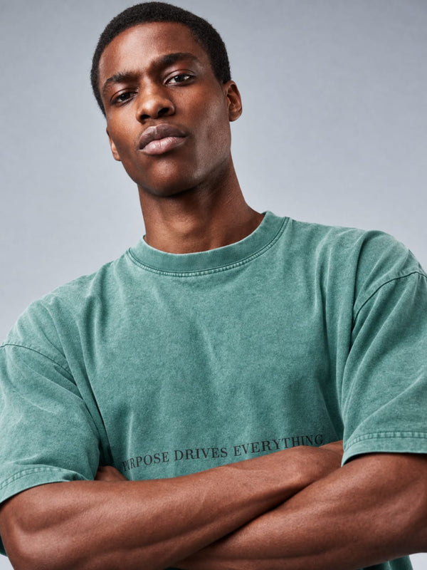 Earned Not Given Oversized T-Shirt – Washed Teal