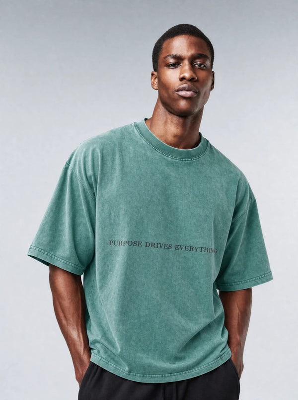 Earned Not Given Oversized T-Shirt – Washed Teal