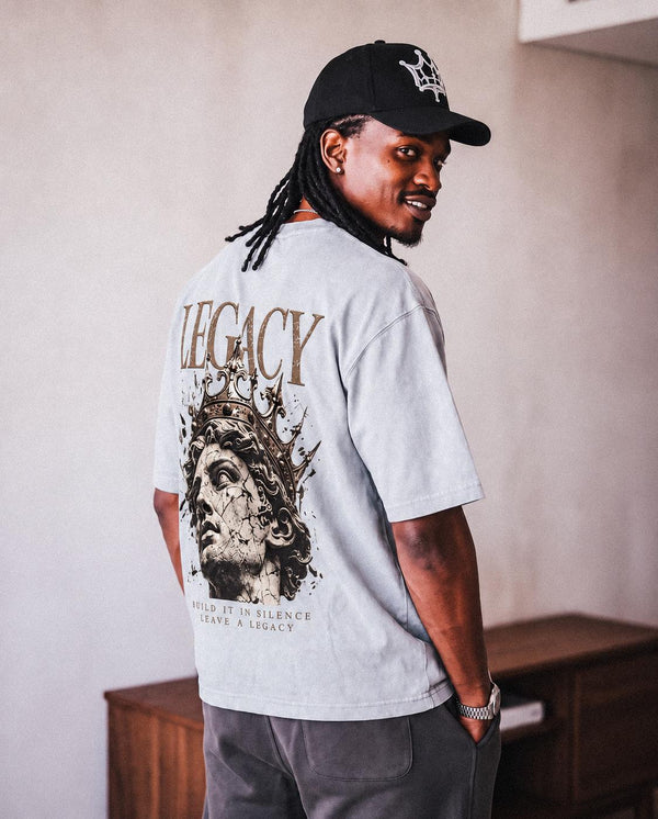 Leave a Legacy Oversized T-Shirt – Washed Grey
