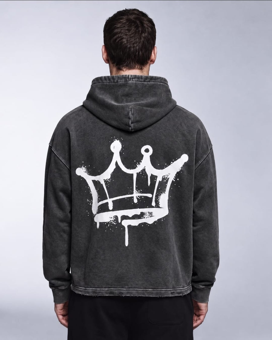 Legacy Vintage Washed Hoodie - Faded Black