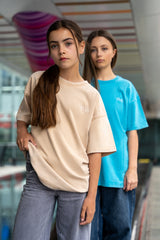 Fearless and Focused T-Shirt – Kids Edition – Light Brown - Oversized