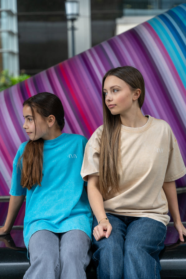 Fearless and Focused T-Shirt – Kids Edition – Light Blue - Oversized