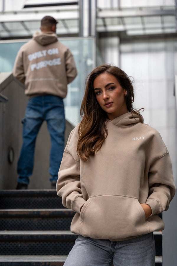 Built on Purpose Hoodie – First Edition Grey Apricot -Oversized