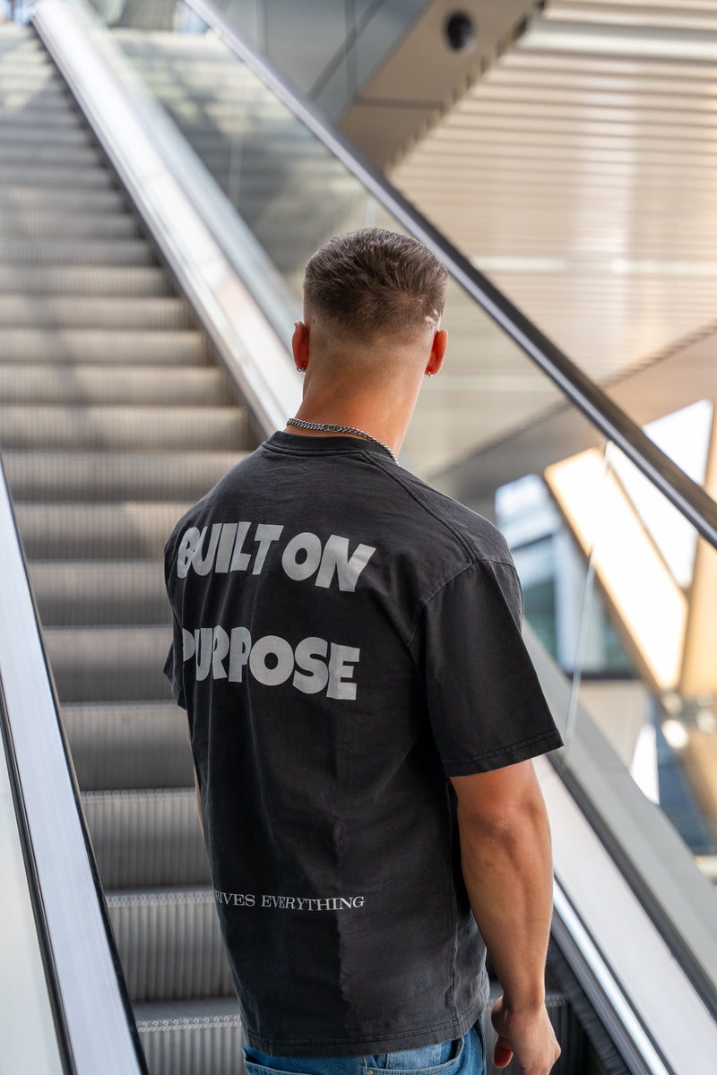 Built on Purpose Tee – First Edition - Black - Oversized