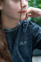 Fearless and Focused T-Shirt – Kids Edition – Washed Black - Oversized